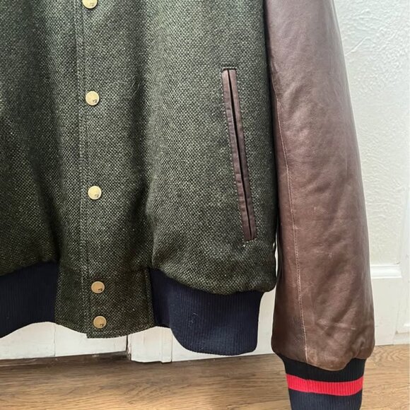 Scotch & Soda - Wool/Leather Varsity Jacket – Insulated Bomber - Picture 4 of 6